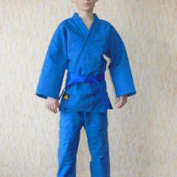 Кимоно для дзюдо Yunior «Плетёнка», Синее (Плотность ткани 580 г/м2)