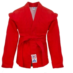 Куртка САМБО Yunior «Плетёнка», Красная (Плотность ткани 580 г/м2)